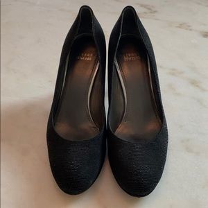 Stuart Weizmann heels w tiny black bead accents